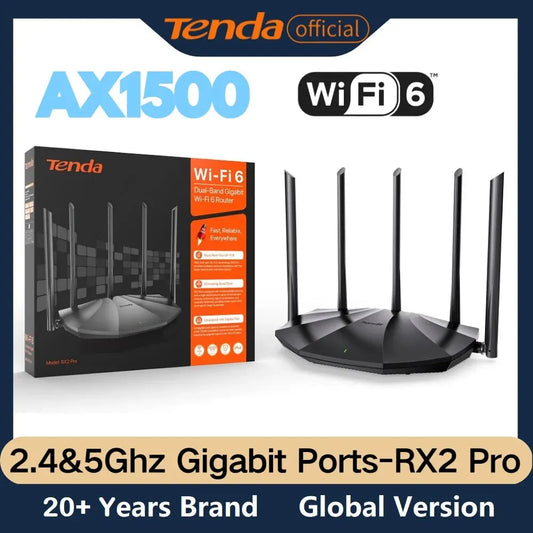 WIFI6 Router AX1500 Gigabit Wireless Router Signal Amplifier 2.4G 5Ghz Beamforming Parental Control Guest Network Repeater