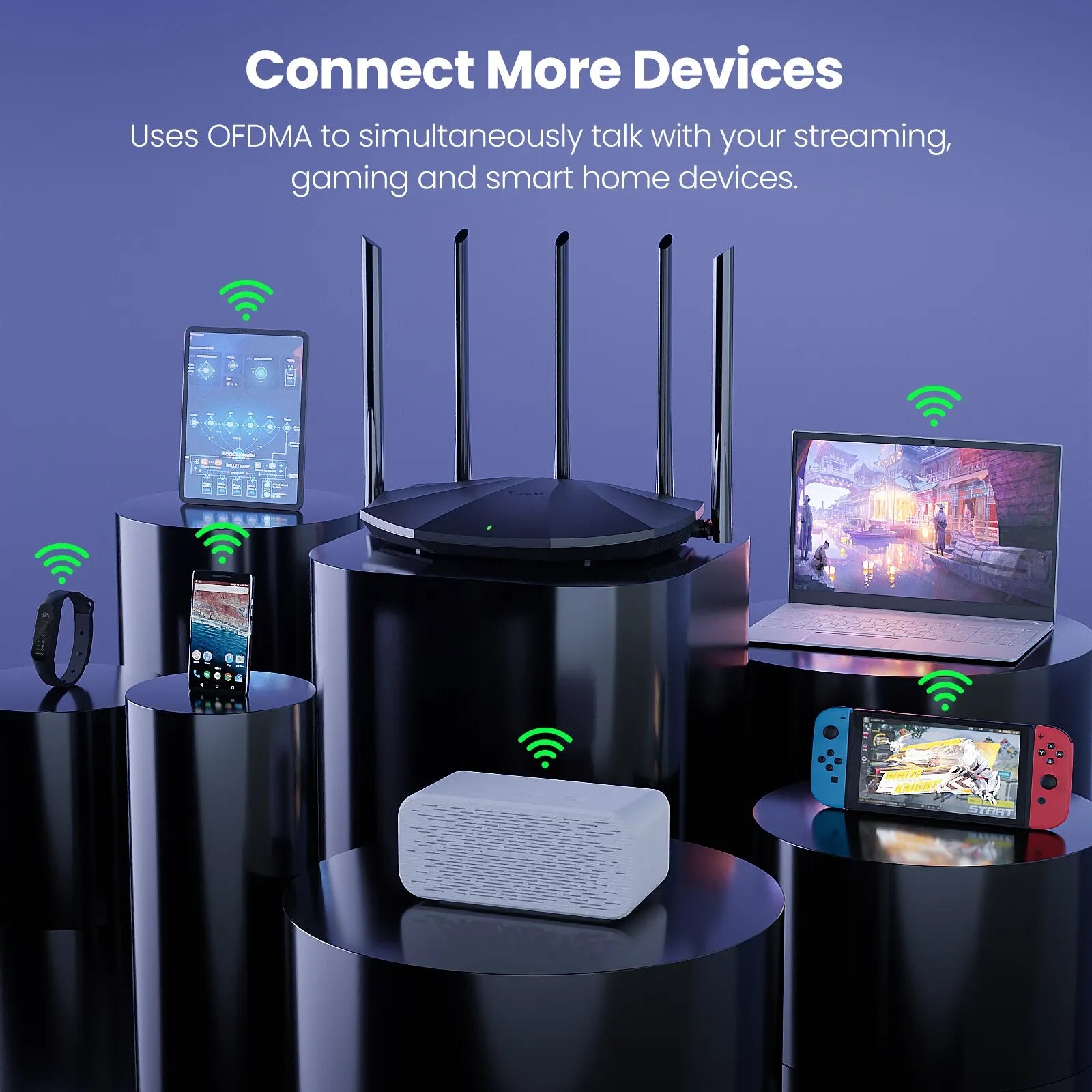 WIFI6 Router AX1500 Gigabit Wireless Router Signal Amplifier 2.4G 5Ghz Beamforming Parental Control Guest Network Repeater